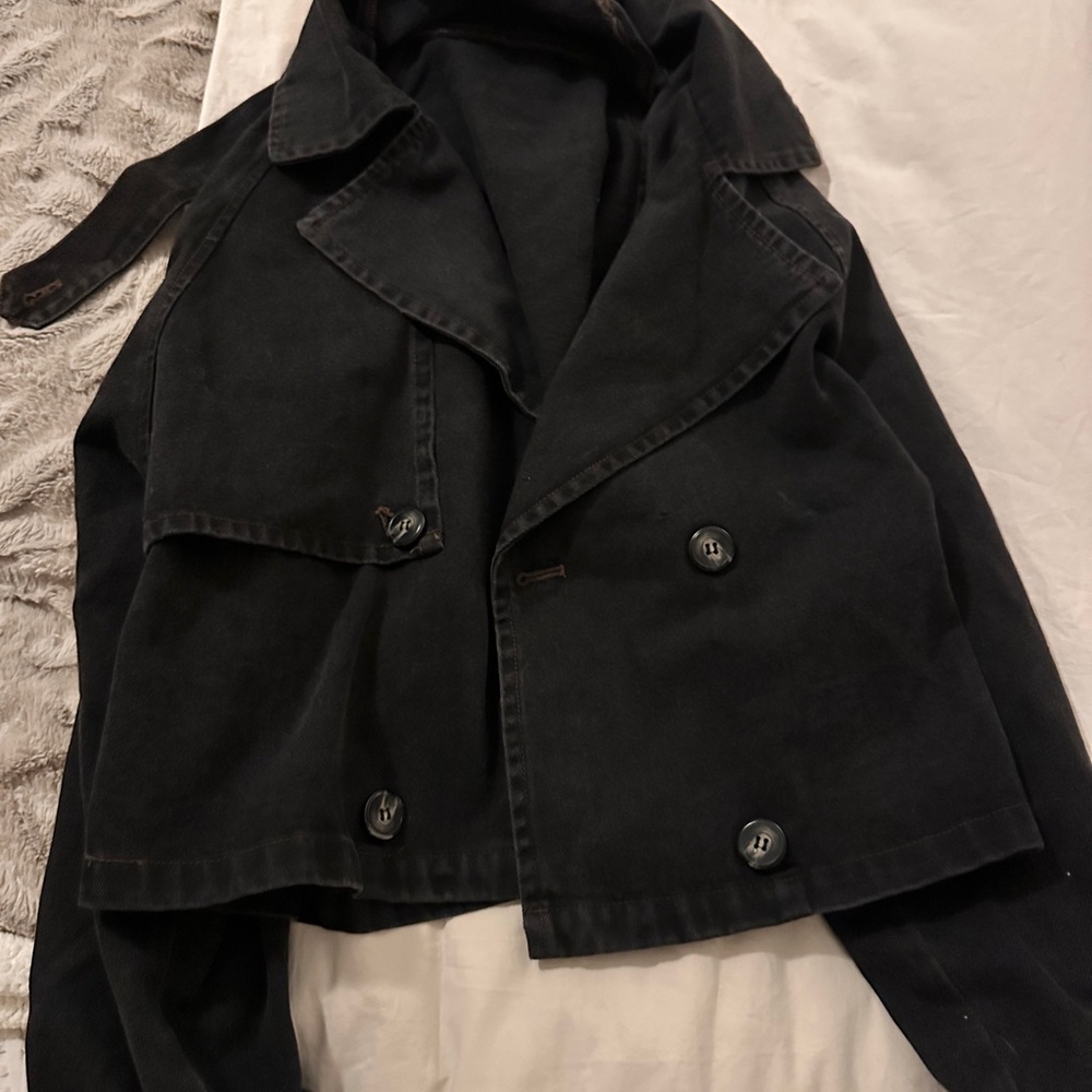 Princess Polly Washed Black Jacket